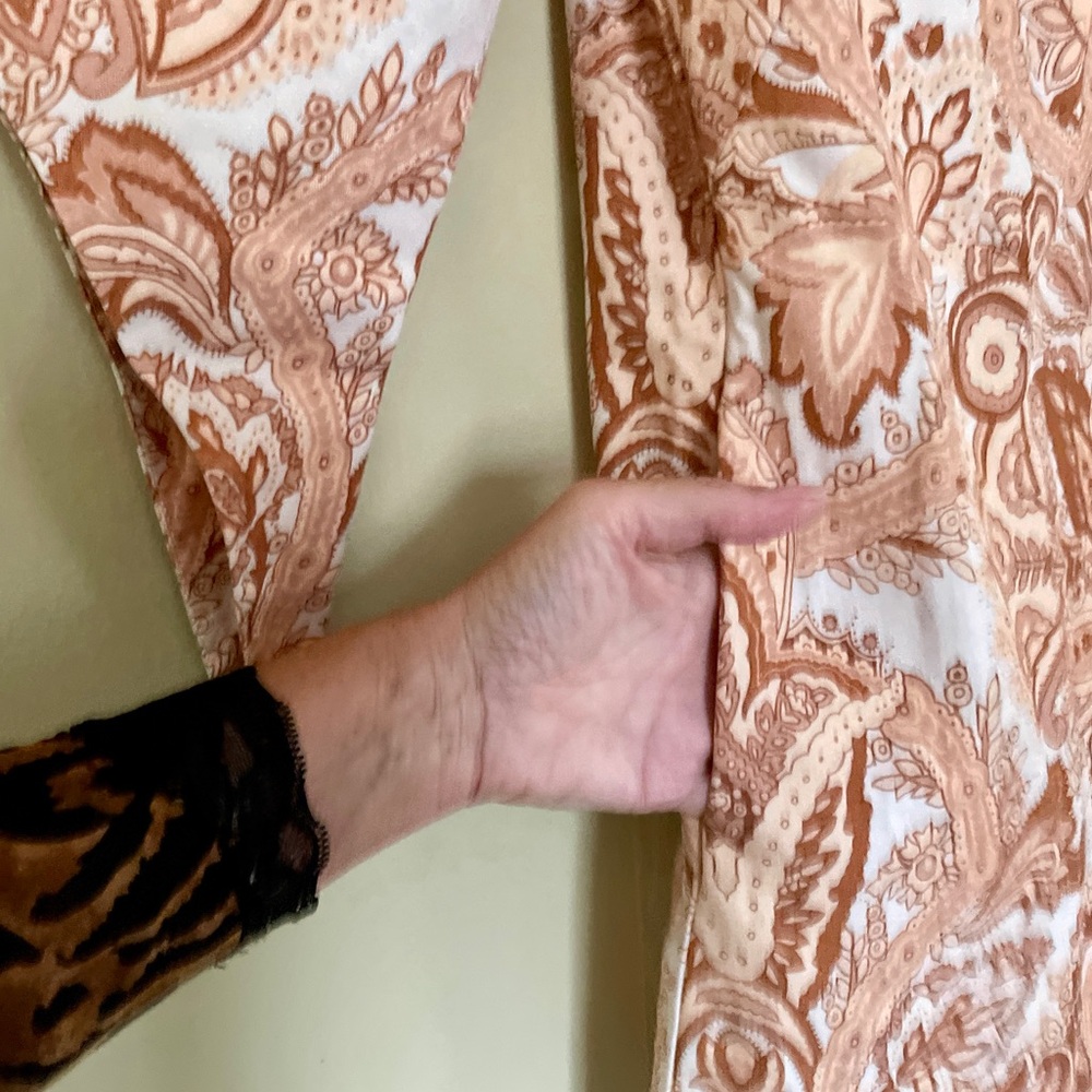 Novella Royale | Hermosa Mini Dress in Peach Paisley, Sz M ♥ Like new! - Picture 9 of 9